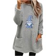thumbnail image 3 of Aboser Christmas Fuzzy Pullover for Women Warm Fleece Tunic Sweatshirt Funny Xmas Gnomes Print Holiday Shirts Winter Fluffy Plush Loungewear with Pockets, 3 of 5