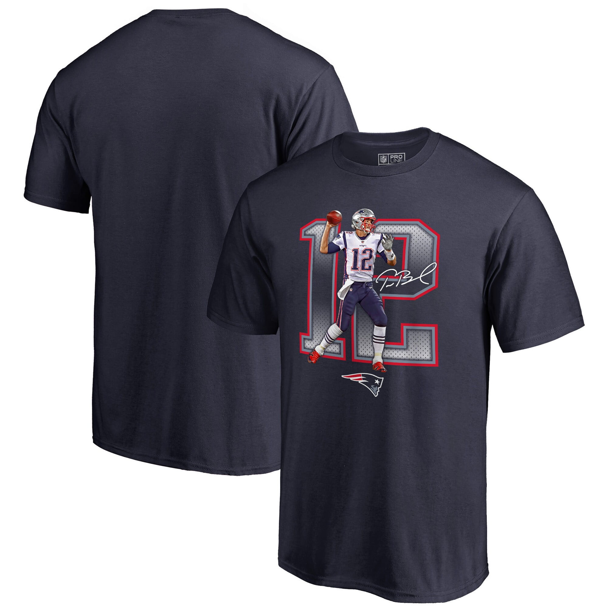 Tom Brady New England Patriots Nfl Pro Line By Fanatics Branded Powerhouse Player T Shirt Navy Walmart Com Walmart Com