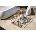thumbnail image 4 of Gold Mirror Tray, Glass Metal Perfume Tray Dresser Tray Jewelry Tray, Decorative Tray Vanity Makeup Perfume Organizer Tray for Bathroom Bedroom Cosmetics Storage, 4 of 9