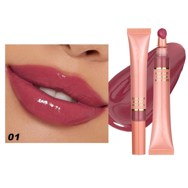 Fiudx Brillo Labial, Lápiz Labial Líquido Hidratante En Brillo, Brillo Labial En Pincel de Precisión, Color Labial Flexible, Ocasiones Especiales Diarias, Maquillaje Esencial para Mujeres, Fórmula de