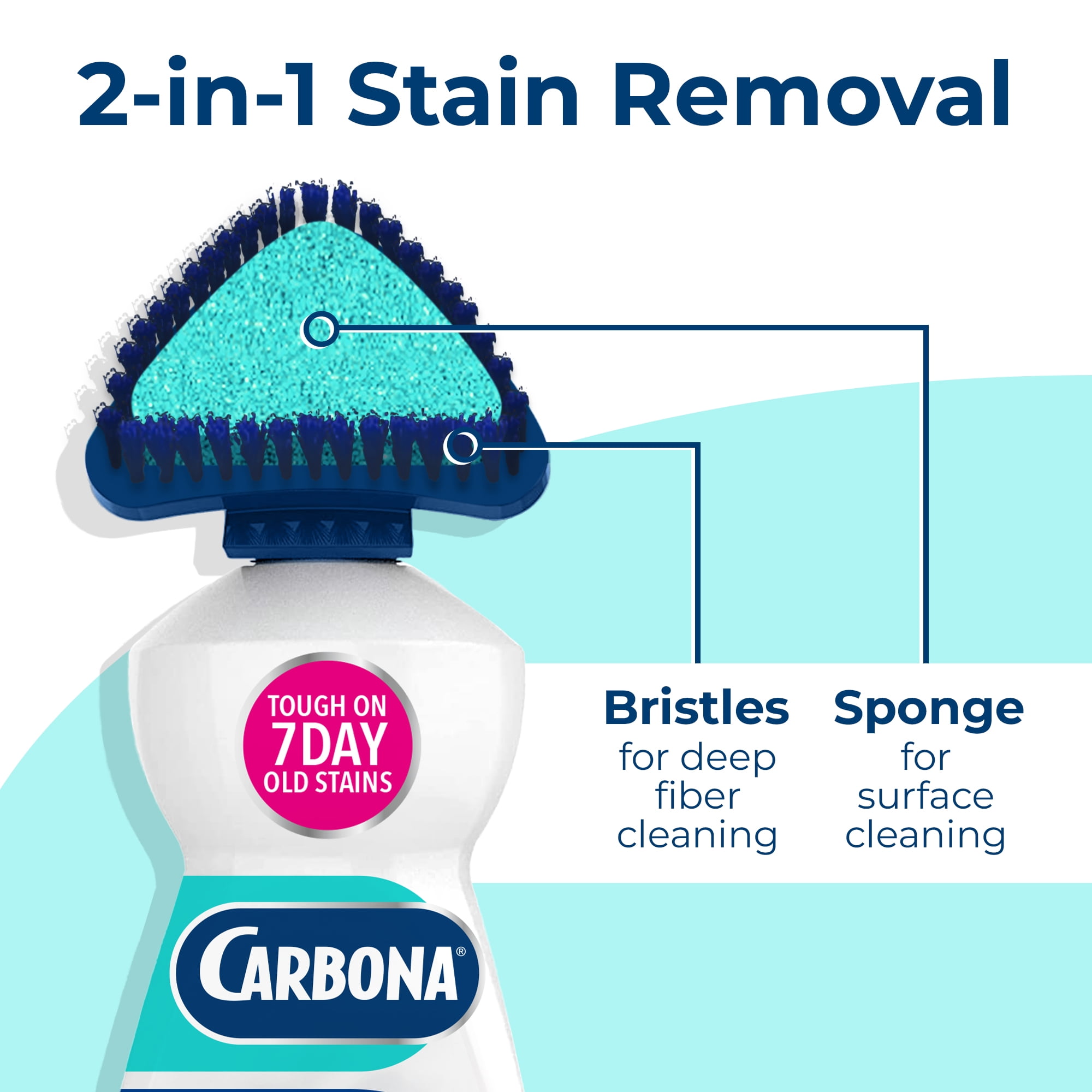Carbona Oxy-Powered Upholstery Cleaner, Stain Remover with Brush & Sponge, 13.5 fl oz