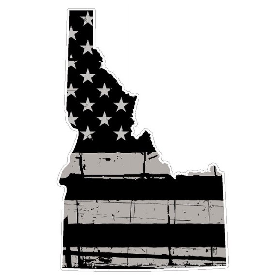 Idaho State (N13) Distressed Flag Vinyl Decal Sticker Car/Truck Laptop/Netbook Window