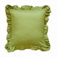 thumbnail image 2 of Ruffle Decorative Throw Pillow Cover, Soft Cushion Case for Sofa & Bedroom Decor, Modern Solid Color Ruffled Edge Pillow Cover, Multiple Colors, Pillow Cover Only, 2 of 9