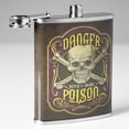 thumbnail image 3 of American Art Decor Danger Witch’s Grade Poison Stainless Steel 8 oz Liquor Flask - 5.5" x 4" x 1.25", 3 of 7