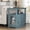 Blue, variant on PLAMLE End Table for Living Room with Drawers, Retro Sofa Side Table with Charging Station, Nightstand Bedside Table with Storage For Bedroom