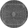 thumbnail image 1 of Ahgly Company Indoor Round Medallion Gray Traditional Area Rugs, 3' Round, 1 of 1