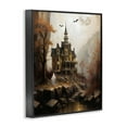 thumbnail image 3 of Stupell Industries Haunted Castle with Ghost Holiday Painting Black Framed Art Print Wall Art, 16 x 20, 3 of 8
