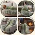 thumbnail image 6 of Sage Green Throw Blanket for Couch,Lightweight Flannel Fleece Blanket,Retro Oil Painting Modern Abstract Art Aesthetics Microfiber Plush All Season Decorative Blankets for Sofa Office Lap 30"x40", 6 of 9