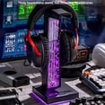 thumbnail image 2 of HS-1 RGB Headphone Stand with USB Hub, Multi-Functional Gaming Headset Holder with Ambient Light for Desk, 2 of 8