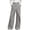 Gray, variant on High Waisted Wide Leg Pants for Women, Wrap Front Button Detail with Pockets Casual Linen Pants for Office Wear