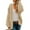 Beige, variant on Ladies Autumn New Fashion Knitted Long Sleeve Casual Sweater Jacket