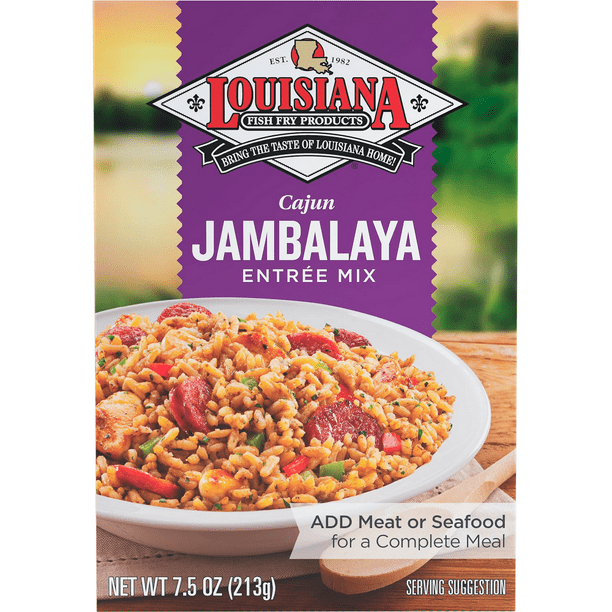 Louisiana Fish Fry Cajun Jambalaya Mix, 7.5 oz [Pack of 6]