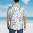 thumbnail image 6 of Xecao Tropical Flamingo print Hawaiian shirt - a stylish short-sleeve button-down for men, perfect for casual beach and tropical outings., 6 of 9
