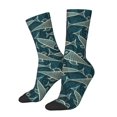 thumbnail image 1 of Fotbe Fish Style Calcetas Largas con Estampado para Hombre y Mujer – Calcetas de Compresión Transpirables y Elásticas, Viajar y Uso Diario Talla 5-11, 1 of 6