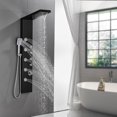 thumbnail image 2 of Rainfall Waterfall Shower Panel Tower System  Stainless  Bathroom Shower Tower with Rain Body Massage Jets and Sets Handheld Shower  Shower Cloumn Wall Mounted, 2 of 2
