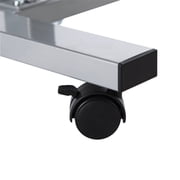 Seville Classics airLIFT® Height Adjustable Mobile Rolling Laptop Cart Desk w/ Wheels, Espresso