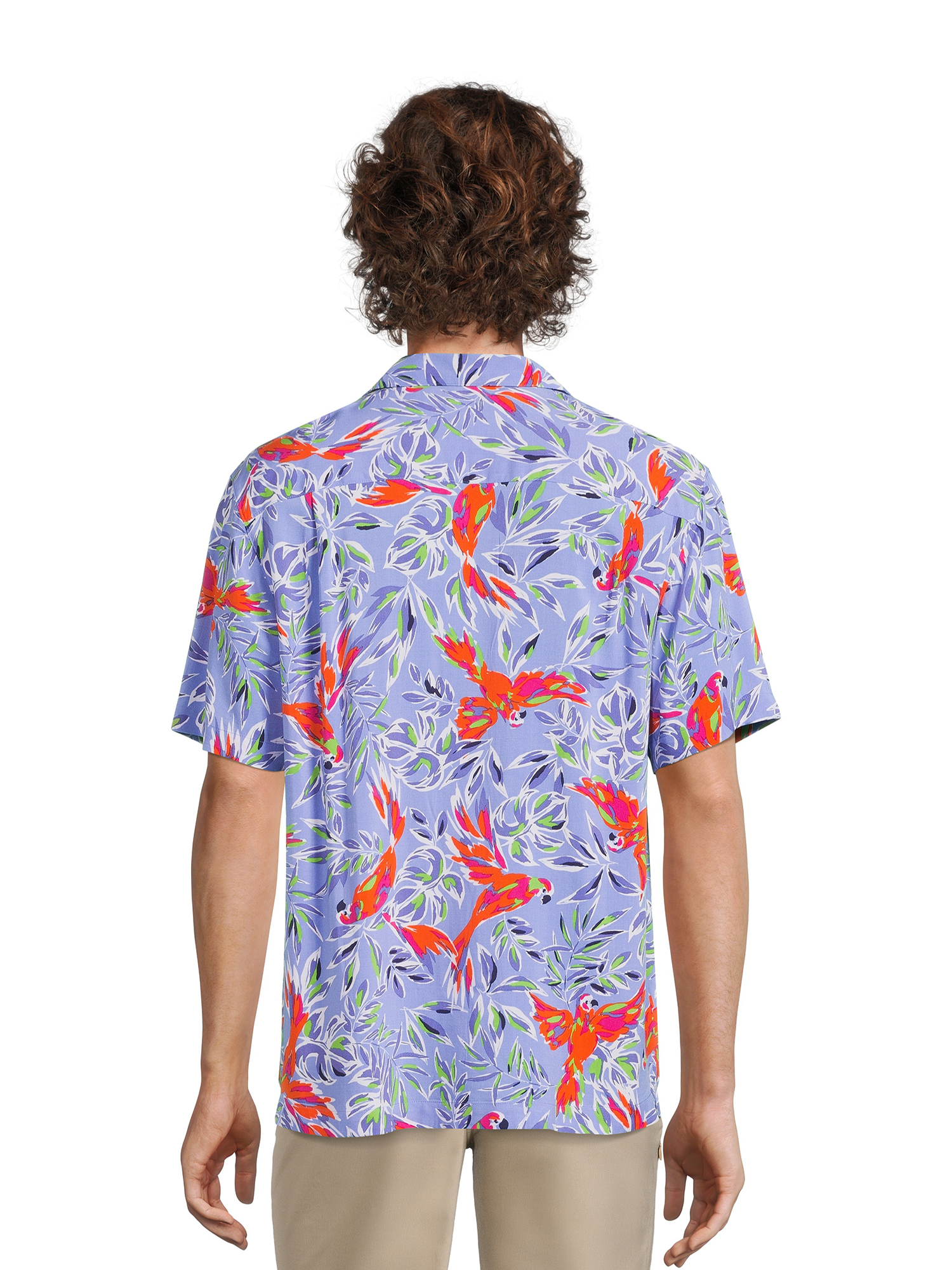 George Men’s Printed Short Sleeve Button Down Shirt