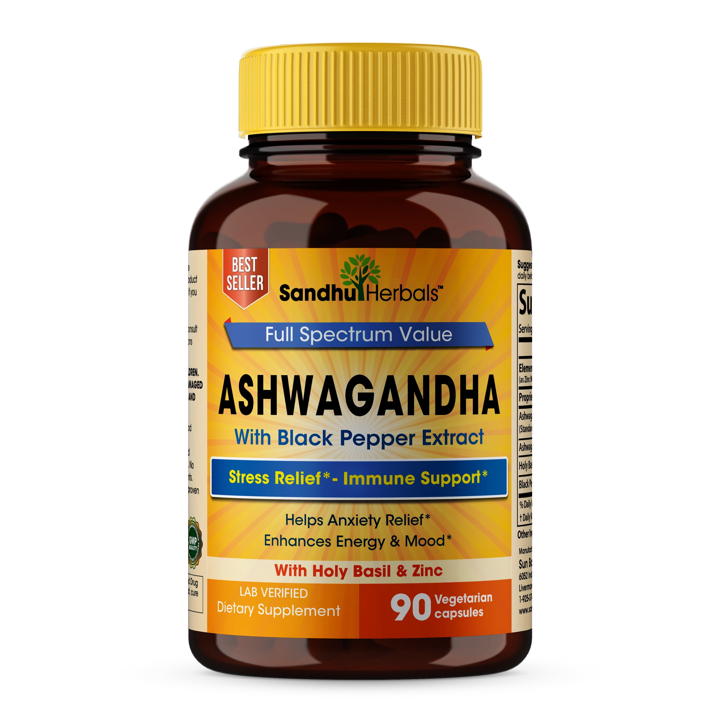 Ashwagandha with Black Pepper Extract 90 Ct