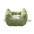 thumbnail image 2 of Asiento de coche para perros, asiento de coche para mascotas con bolsillos de almacenamiento, asiento lavable para pequeño y mediano Verde jinwen Asiento elevador de coche para mascotas, 2 of 8