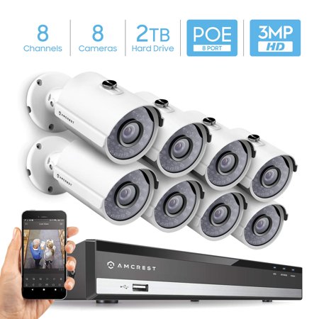 amcrest 2tb poe 8ch ip3m weatherproof 3mp nvr