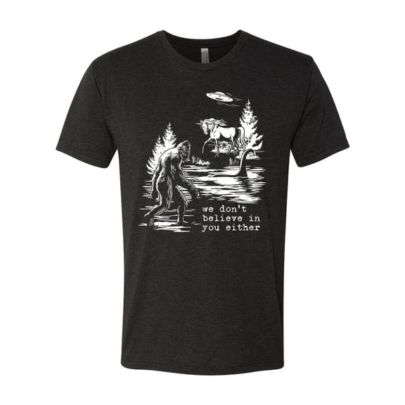 Wild Bobby We Don't Believe Either Bigfoot Unicorns Men Premium Tri Blend Tee