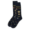 thumbnail image 3 of MeMoi Men's Trophy Husband Bamboo Crew Socks - Mens - Male, 10-13, Navy, 3 of 3