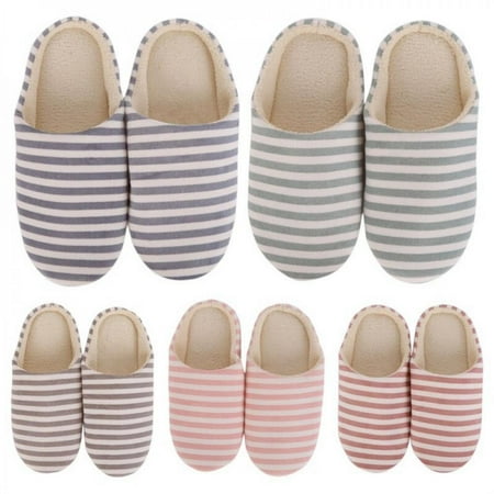 

Xinhuaya Hot Five Colors Striped Indoor Soft Bottom Cotton Slippers Slippers For Home Shoes Interior Non-Slip Shoes