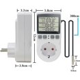thumbnail image 2 of Regulador de temperatura Ketotek de 230 V con sensor, termostato digital con temporizador, termostato, interruptor de temporización para invernaderos, acuarios H, 2 of 5