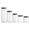 thumbnail image 3 of 5Pcs Glass Storage Jar Food Storage Canisters Seasoning Tank Transparent Container jars kitchen Canister for candy Counter, 3 of 8