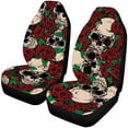 thumbnail image 1 of RYLABLUE Set of 2 Car Seat Covers Abstract Grunge Color Skulls Roses For Cloth Card Universal Auto Front Seats Protector Fits for Car,SUV Sedan,Truck, 1 of 4
