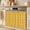 Mustard, Yellow, variant on Yellow Orange Gingham Oven Skirt for Farmhouse Kitchen Décor, Modern Minimalist Geometric Plaid Oven Curtain Tie Top Decorative Stove Skirt, Cabinet Dish Washer Curtains with 8 Ribbon Ties 27"x20"