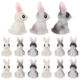 thumbnail image 2 of Modelos de conejo de resina de 30 piezas Pequeñas figuras de conejo de Pascua adornos de conejo, 2 of 5