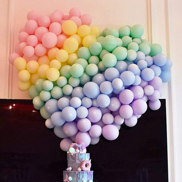 Ballons en latex 30 cm pastel Arc-en-ciel - PartyDeco - 10 pcs