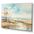 thumbnail image 2 of Designart "Serene Harmony In A Beige Meadow With A Stream" Meadow Wall Art Living Room, 2 of 7