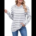thumbnail image 1 of Camisas de Larga para Mujer, Sudaderas con Capucha y Bolsillo Tipo Canguro, Sudaderas de Otoño. Gris M, 1 of 10