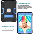 thumbnail image 3 of FIEWESEY iPad 10.2 9th Gen Case/iPad 10.2 8th Gen Case/iPad 10.2 7th Gen Case For Kids, iPad 10.2 Shockproof Case, Heavy Duty Hybrid Rugged Full Body with Kickstand Kids Friendly Case(Black/Blue), 3 of 7