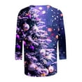 thumbnail image 5 of FDGIU Women's Christmas Graphic Tunic Tops - Soft Long Sleeve Crewneck Blouses with Xmas Tree Prints, Holiday Party Tees, 5 of 5