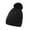 Black, variant on Womens Winter Hats Thickened Warm Knitted Beanie Face Framing Ear Cover Casual Pullover Slouchy Cap Red