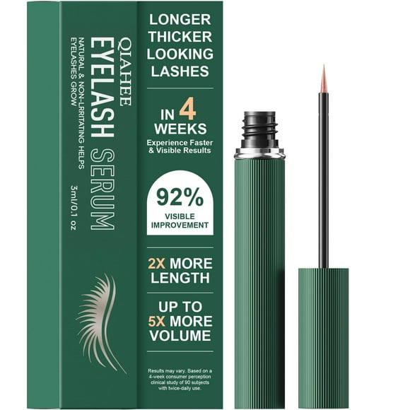 Sérum para pestañas QIAHEE para pestañas más gruesas, largas y con volumen, 5 ml