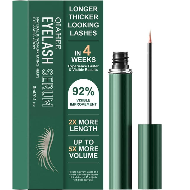 Sérum para pestañas QIAHEE para pestañas más gruesas, largas y con volumen, 5 ml