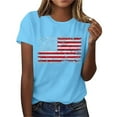 thumbnail image 6 of VKOYWKM American Flag T-Shirts for Women 4th of July USA Flag Graphic Tees Summer Tops Patriotic Crew Neck Casual Short Sleeve T Shirts, 6 of 7