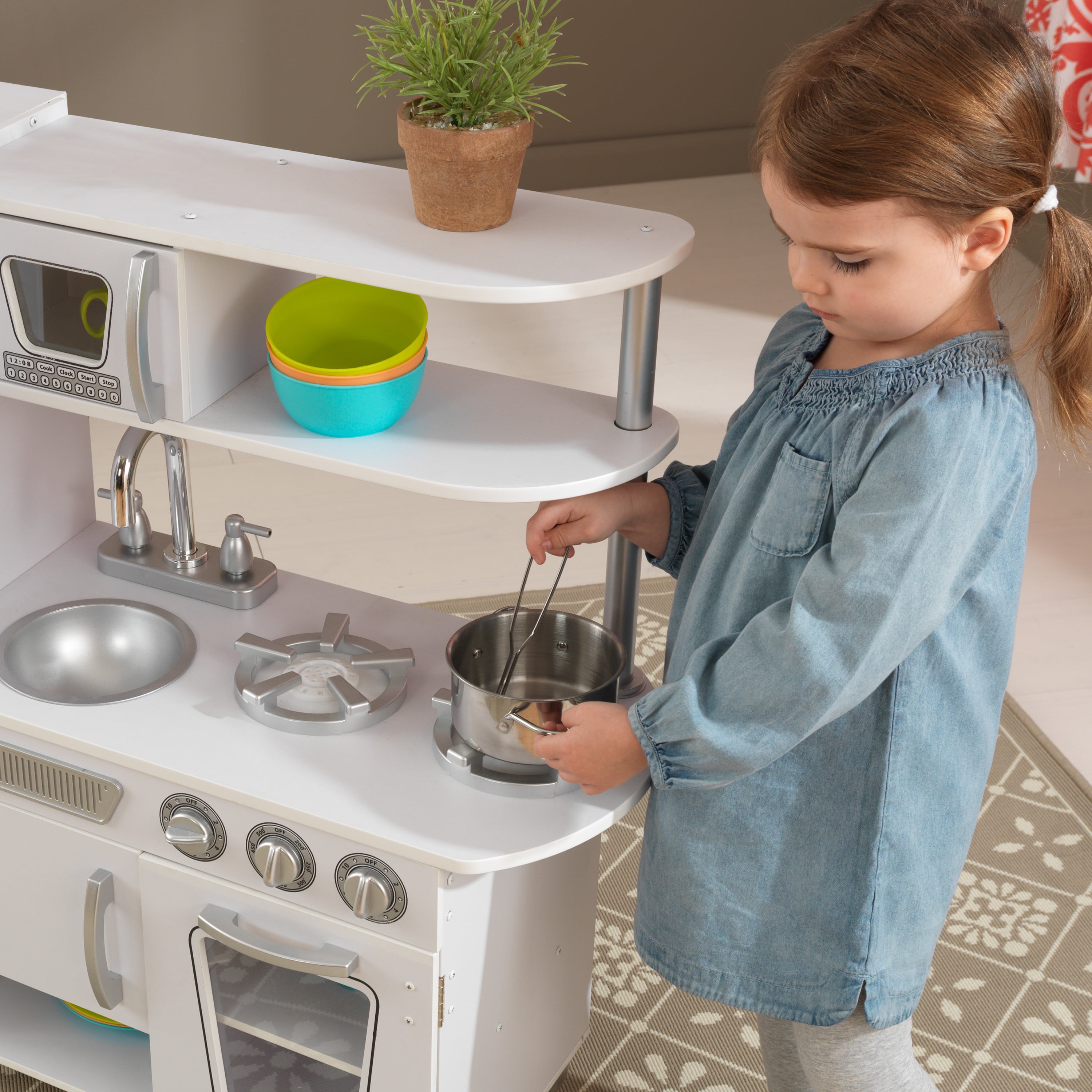 Kidkraft Vintage Play Kitchen White Walmart Com Walmart Com