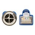 thumbnail image 3 of Eaton Tripp Lite Series M12 X-Code Cat6a 10G F/UTP CMR-LP Shielded Ethernet Cable (M12 M/RJ45 M), IP68, PoE, Blue, 5 m (16.4 ft.) - Network cable - TAA Compliant - 8 pin M12-X (M) to RJ-45 (M) - 16.4 ft - foiled unshielded twisted pair (F/UTP) - CAT 6a - IEEE 802.3bt - snagless - blue, 3 of 5
