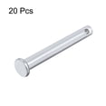 thumbnail image 3 of Single Hole Clevis Pins -6mm x 45mm Flat Head Zinc-Plating Solid Steel Link Hinge Pin 20Pcs, 3 of 5