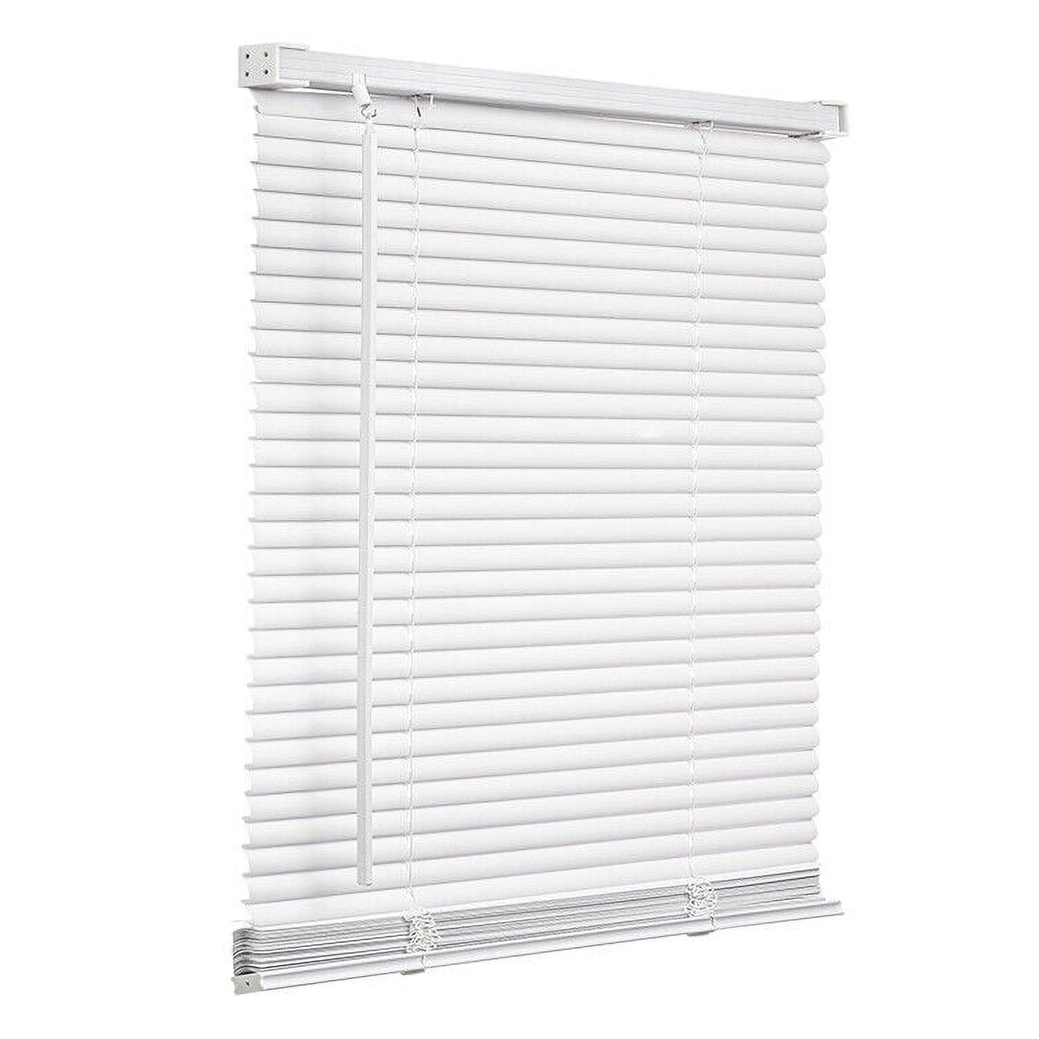 Custom Cut PVC Cordless Window Blinds, White 30" x 60"