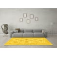 thumbnail image 3 of Ahgly Company Indoor Round Oriental Yellow Traditional Area Rugs, 8' Round, 3 of 4