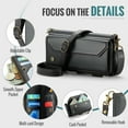 thumbnail image 4 of TECH CIRCLE Crossbody Wallet Case Compatible with Samsung Galaxy S25 5G RFID Blocking Card Holder Soft PU Leather Magnetic Snap Shoulder Strap Zipper Pocket Case for Galaxy S25,Black, 4 of 12