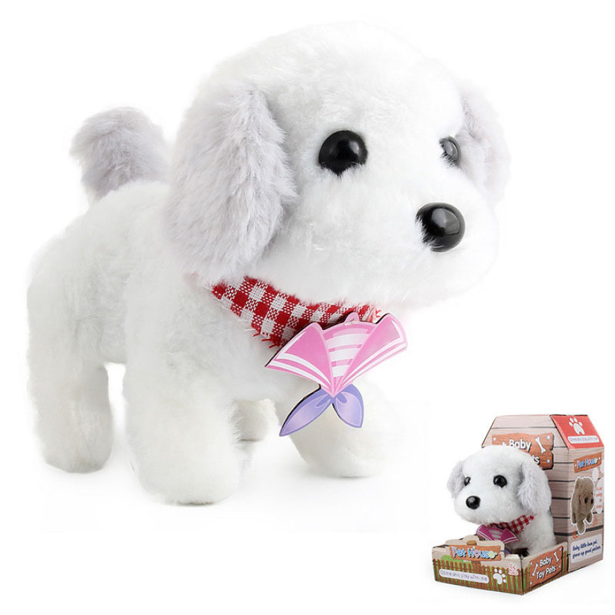 Ssxinyu Children Electric Toy Dog Plush Toy Bark Walking Intelligent