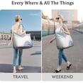 thumbnail image 5 of 22 Inch Oversized Travel Bag Lightweight Canvas Weekender Duffel with Multi Pockets, Colorful Pop Pattern, 5 of 5