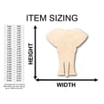 thumbnail image 2 of Unfinished Wood African Wildlife Elephant Shape - Craft - up to 46" DIY 30" / 3/4", 2 of 3